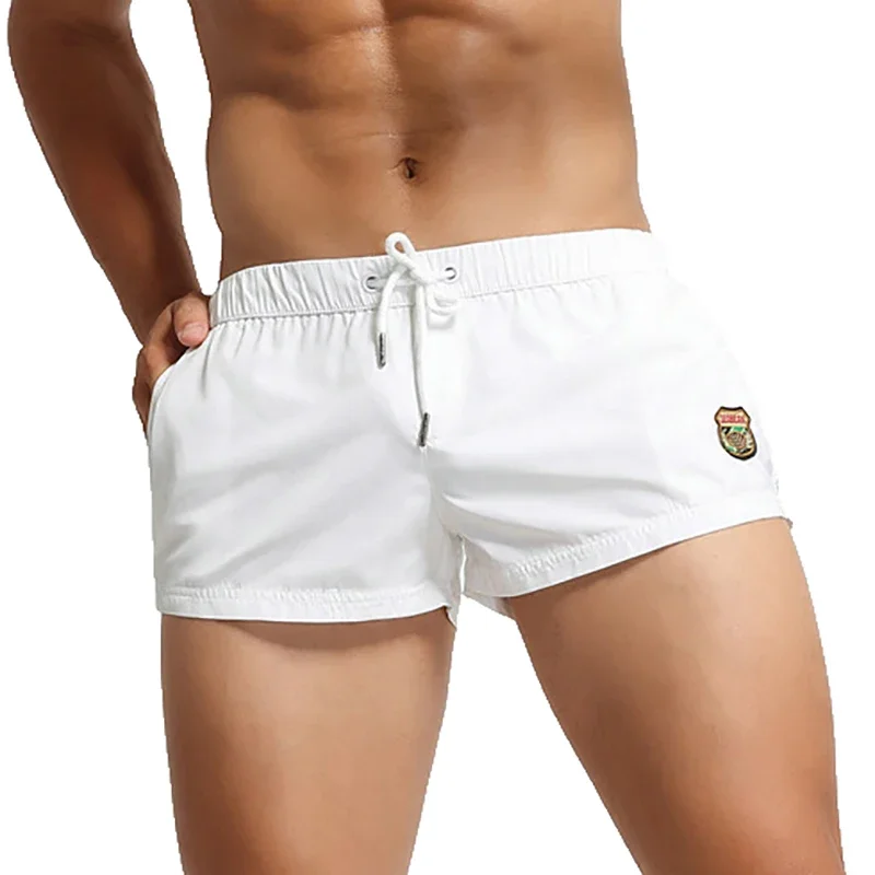 Men Casual Shorts Casual Pocket Mesh Mini Boxer Shorts Summer Sports Gym Fitness Workout Sweatpant Beach Shorts Trunks Briefs