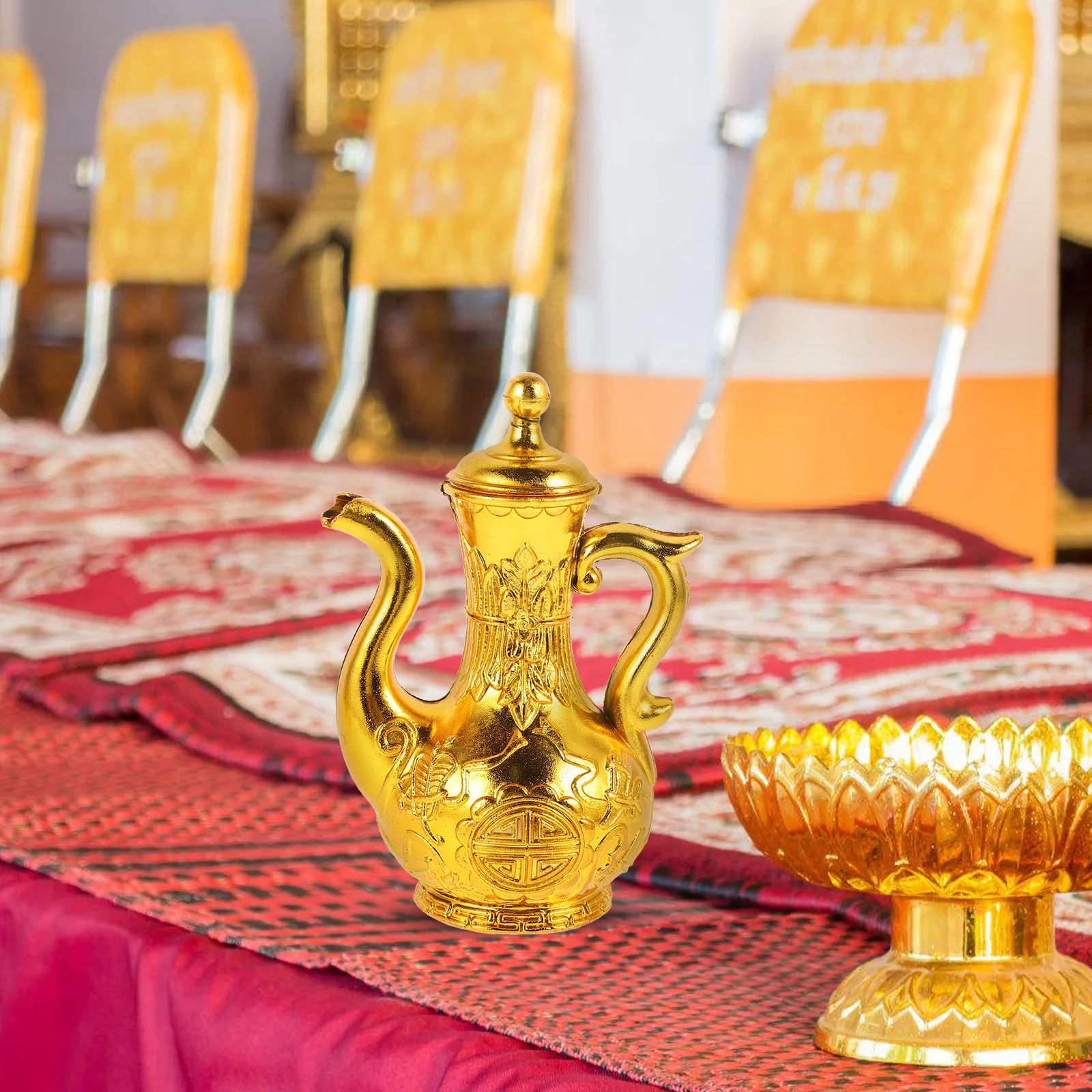 

1Set Plastic Offering Cup Goblet Set Kettle Taoist Buddhist Ancestor Worship Water Offering Goblet Goblets