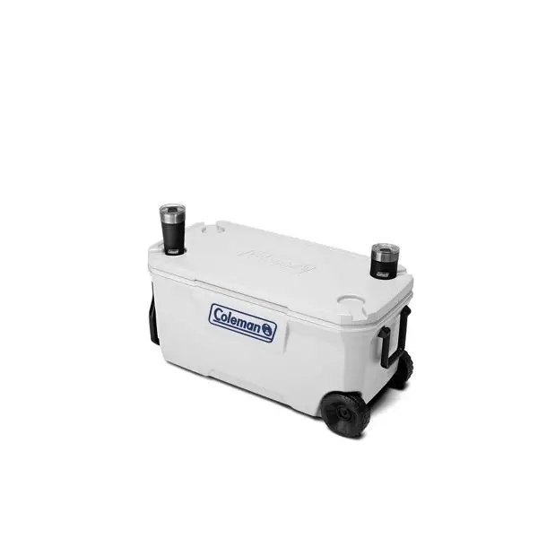 316 100qt ホイール付きクーラー、日焼け防止機能付き - マリンホワイト