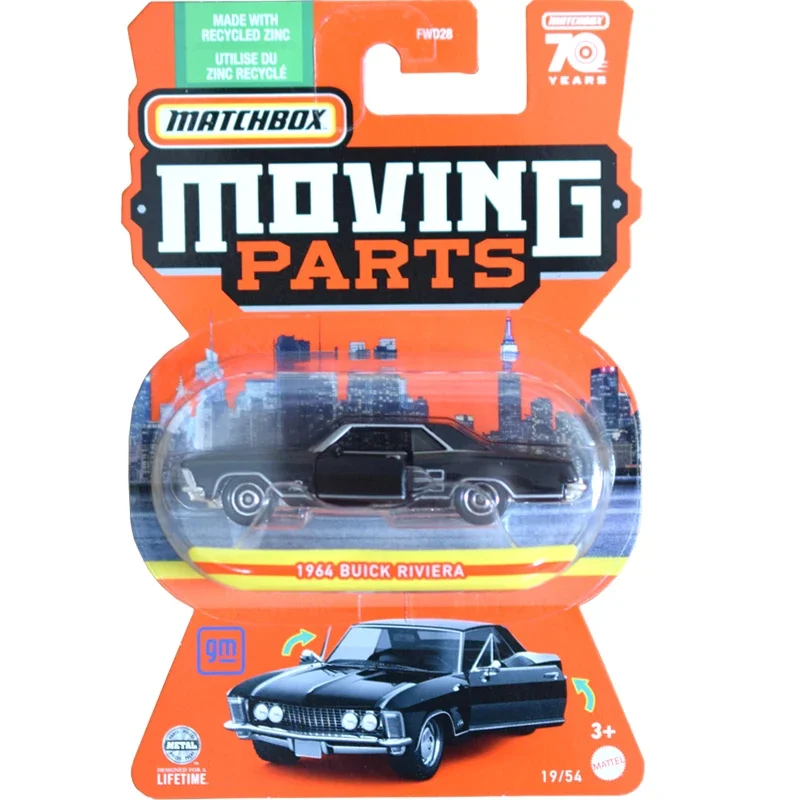 Mattel-Matchbox carro movendo peças para crianças, 1:64 Diecast veículo, 70 anos, Ford Mustang, Volkswagen, Toyota MR2 presente, original