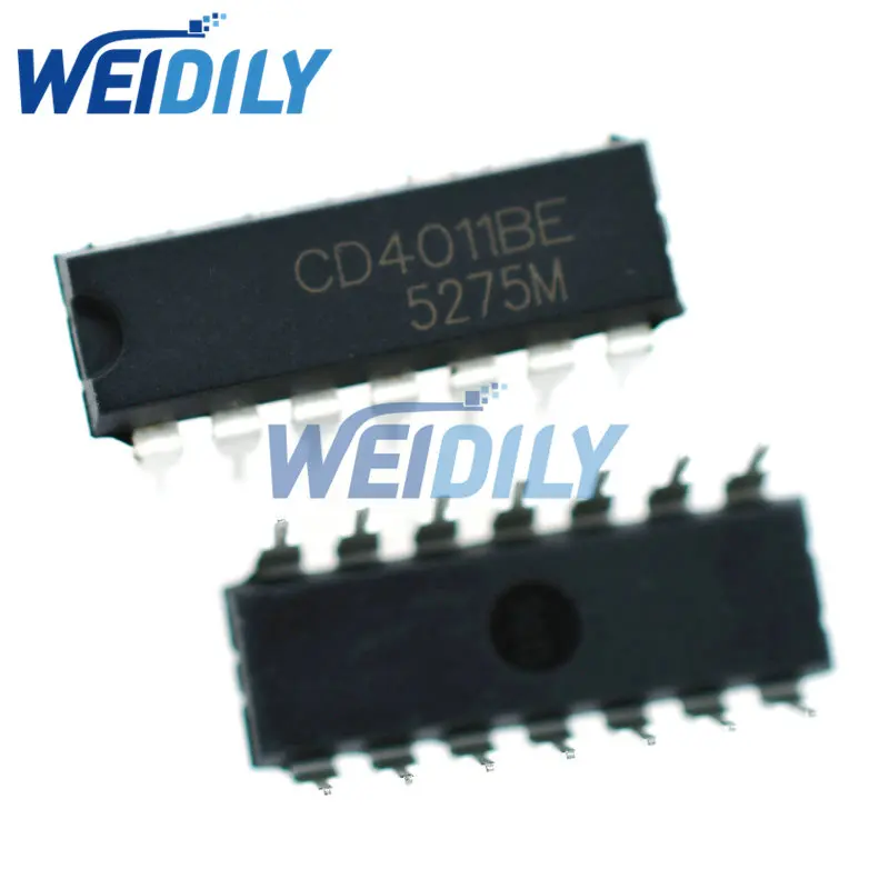 10PCS CD4011 HEF4011 HCF4011 CD4011BE DIP-14 IC Original New