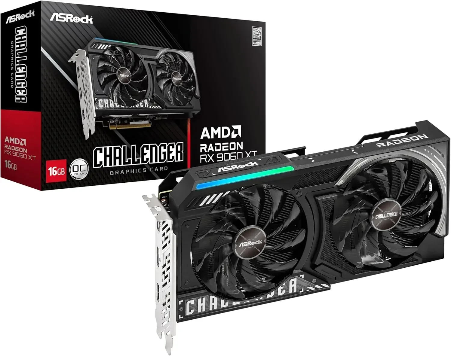 16GB GDDR6 OC Graphics Card | 3300 MHz Boost | Dual Fan | 0dB Cooling | Metal Backplate | PCIe 5.0 | DisplayPort 2.1a, HDMI 2.1b