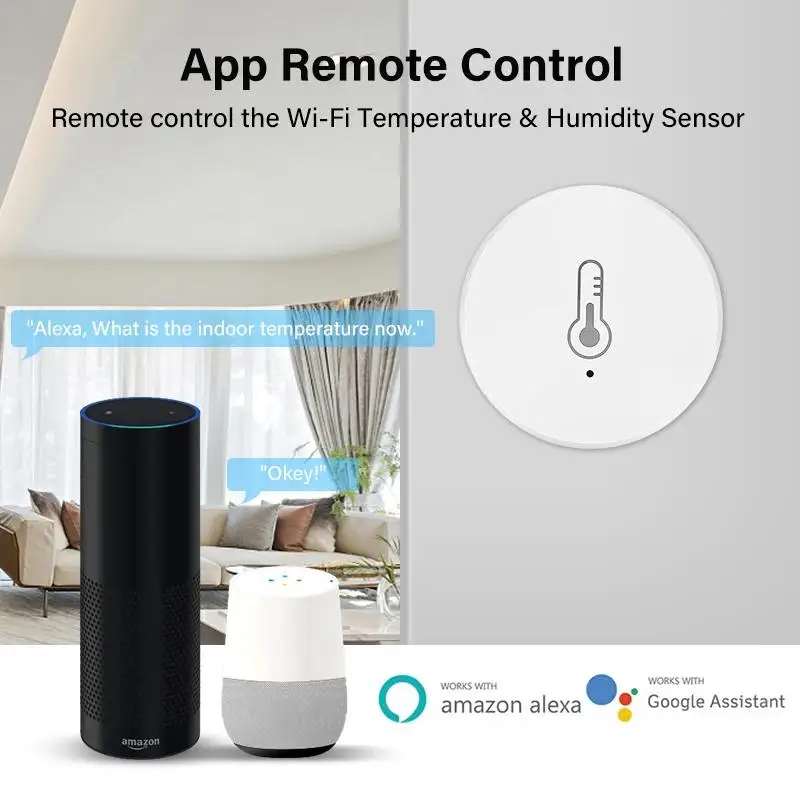 Tuya Smart Zigbee Temperature And Humidity Sensor Indoor Thermometer Monitor Work With Alexa Google Home home automation