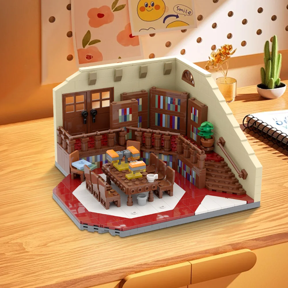 MOC 映画サニーデール高校図書館ビルディングブロックモデルバフィーズヴァンパイアスレイヤーレンガ組み立ておもちゃ子供のためのギフト