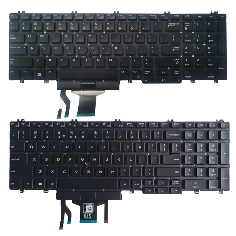 US laptop keyboard for DELL Precision 3500 3501 3540 3541 Latitude 5500 5501 5510 5511 With pointing stick 0M25NK PK132FA1B01