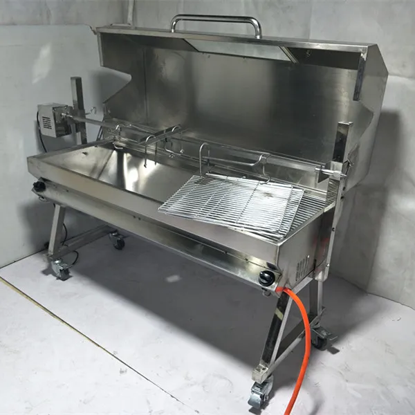 Factory Direct Price Large Gas Brazilian Roaster Pig Lamb BBQ Spit Rotisserie Grill