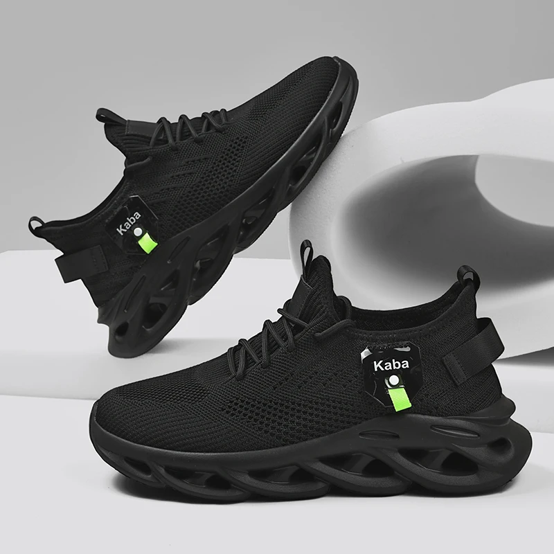 Big Sizes Casual Mens Athletic Sneakers Breathable Mesh Running Shoe All Seasons Lace-up Fashion Trend Sports Walking Shoes