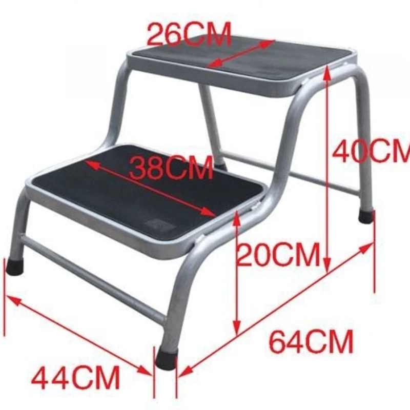 

2-Step ladder with handrails Large machine pedal ladder Pet ladder Car wash stool Warehouse tally ladder stool Balcony climb