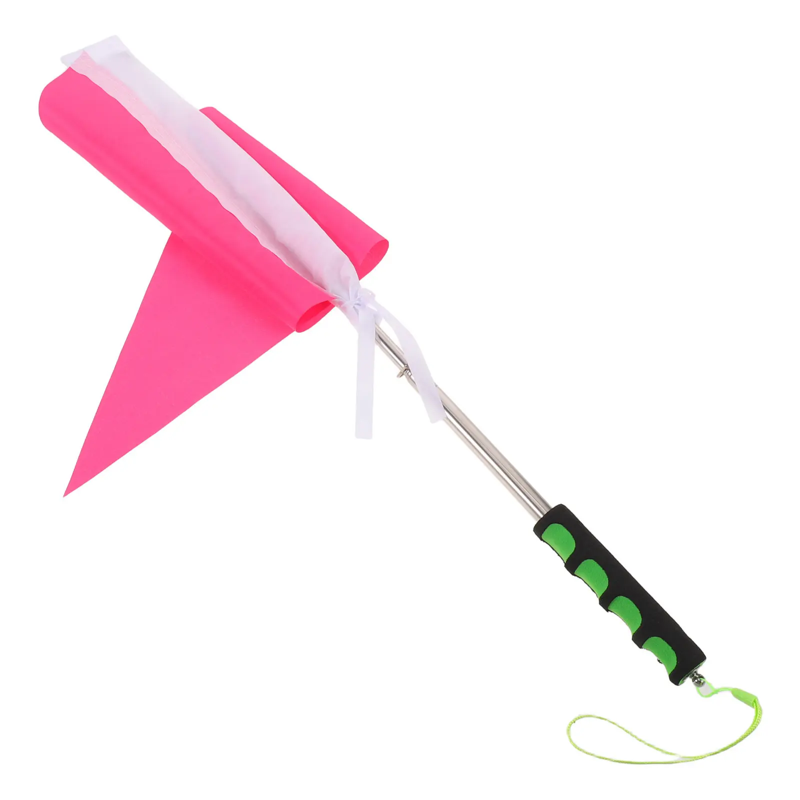 Telescopic Handheld Tour Guide Flag Stainless Steel Pole Bright Color Marker for School Outdoor Festival Students Teacher