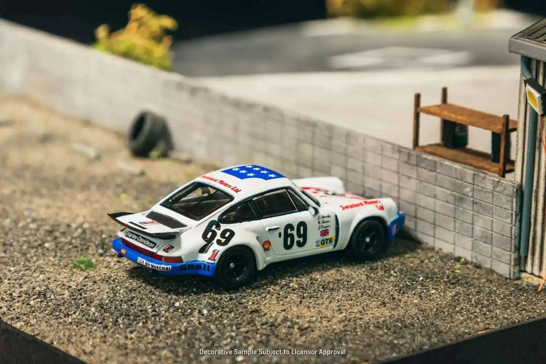 ما قبل البيع TW 1:64 بورش 911 كاريرا RSR 3.0 24 ساعة لو مان 1975 # 69 مجموعة ألعاب نموذج سيارة دييكاست تارماك ووركس