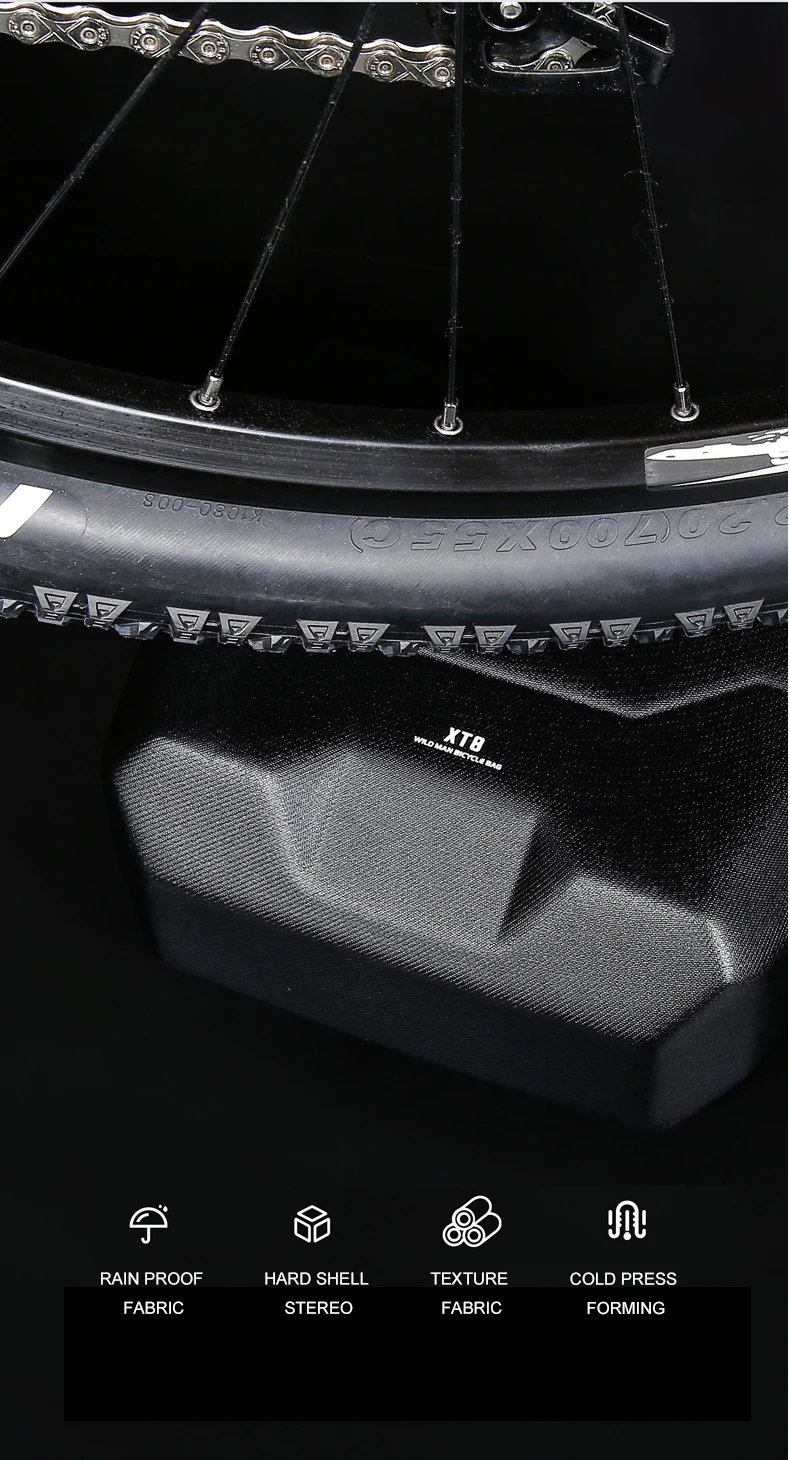 WILD MAN BBG106 Fahrrad Lenkertasche EVA Hartschale Touchscreen Handyfenster Regenschutz Schnellwechselhalterung für MTB und Rennrad – Detail 15