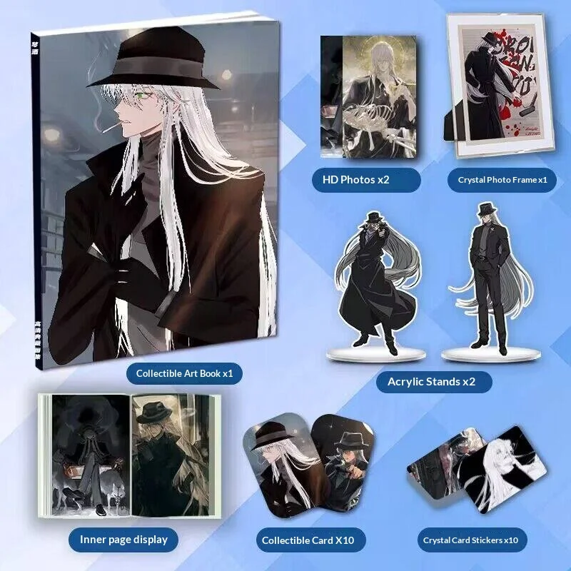 

Detective Conan Gin Complete Merch Gift Pack Art Book Standee Mini Cards Photo Frame Stickers Photos Hobby Collectible Gift