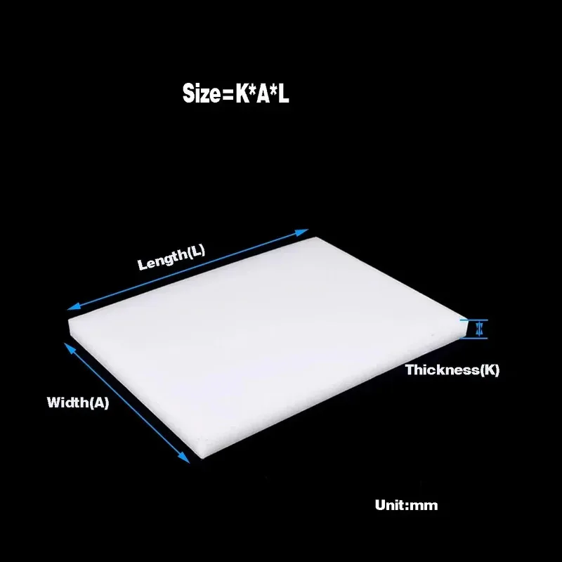 FDA Compliant White Polypropylene Sheet 0.5-18mm Thickness Multiple Sizes 100x100 150x150 200x200 250x250mm