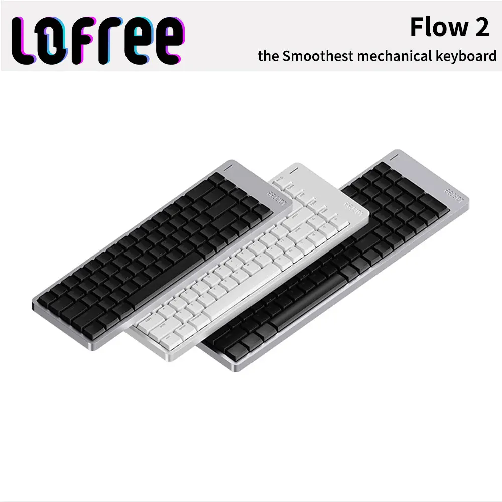 

Механическая клавиатура LOFREE Flow2, беспроводная Bluetooth, проводная, тихий и нежный звук, совместимая с ноутбуком, офисная бесшумная алюминиевая клавиатура