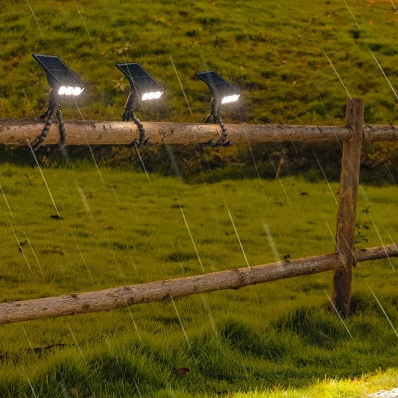Solar Spotlight Outdoor Waterproof Landscape Light Solar Yard Lighting Weather Resistant Super Bright for Garden Lawn Lamp 2pc