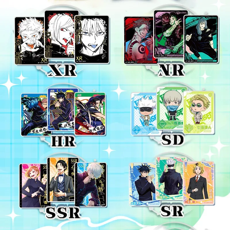 Jujutsu Kaisen 카드 Warlock 카드 Gojo Satoru Fushiguro Megumi Itadori Yuji 카드 애니메이션 캐릭터 컬렉션 카드 장난감 선물