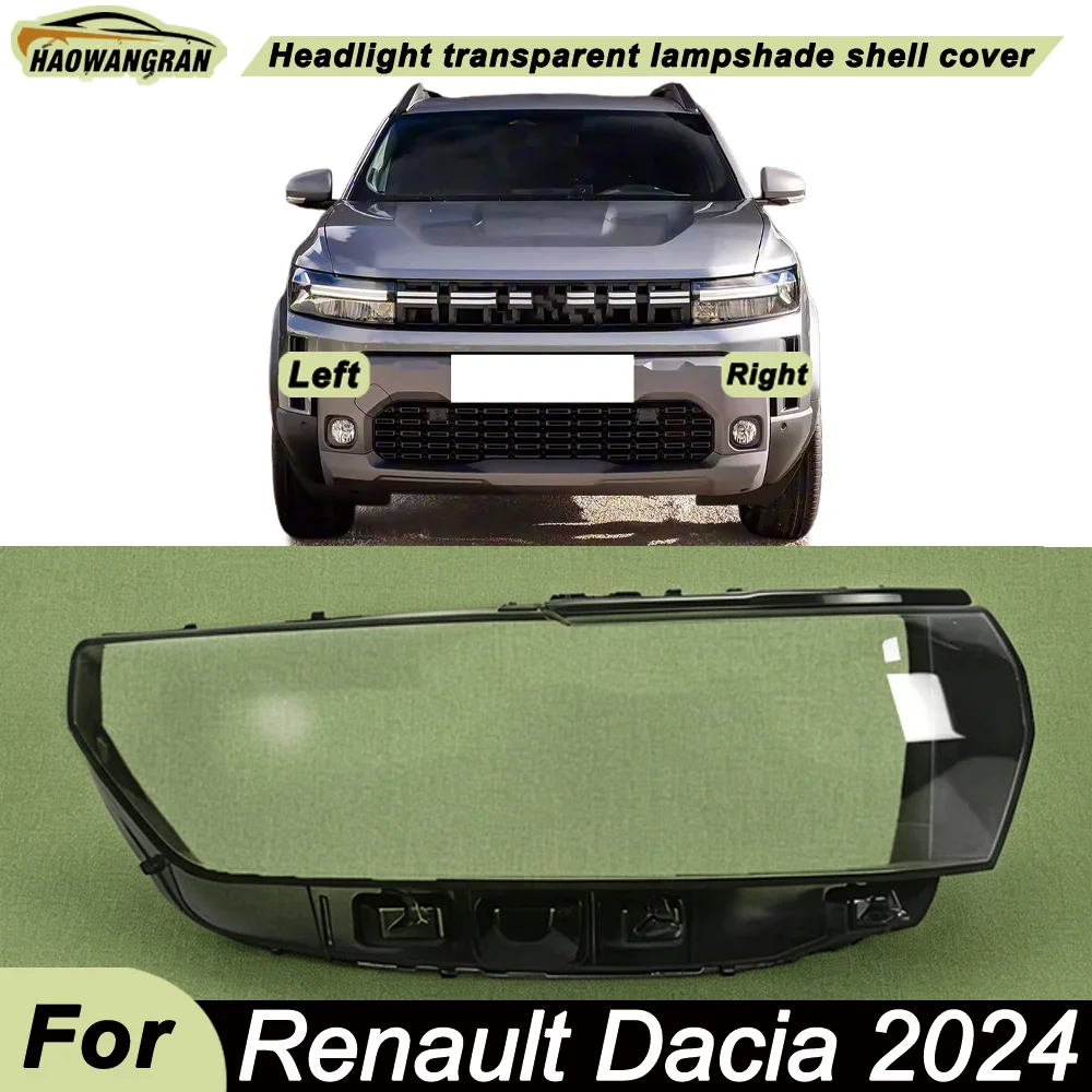 

Car Front Headlight cover For Renault 2024 Dacia Car Accessories Headlight Cover Shade Lampshade Lens Headlamp Shell Plexiglass