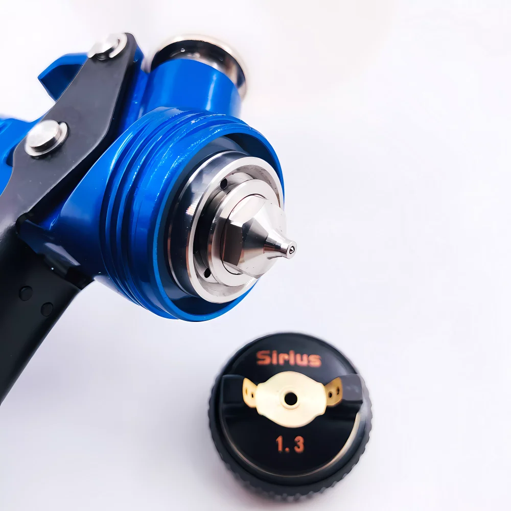 Sirius 4000B HVLP Spray Gun, 1.3mm Stainless Steel Nozzle, Professional Sprayer, Paint Airbrush for Car Paintin, High Quality