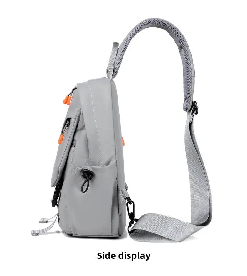 2025 New Crossbody Bag Trend Multifunctional Waterproof Chest Bag Pu Leather Casual Large Capacity Single Shoulder Cycling Bag