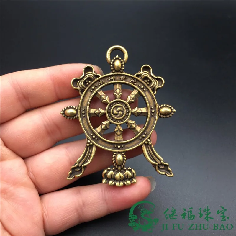 

Brass South Sea Putuo Dharma-Vessel Vajra Pendant Solid Copper Tibetan Pestle Pendant Antique Copper Micro Carving Antique Bronz