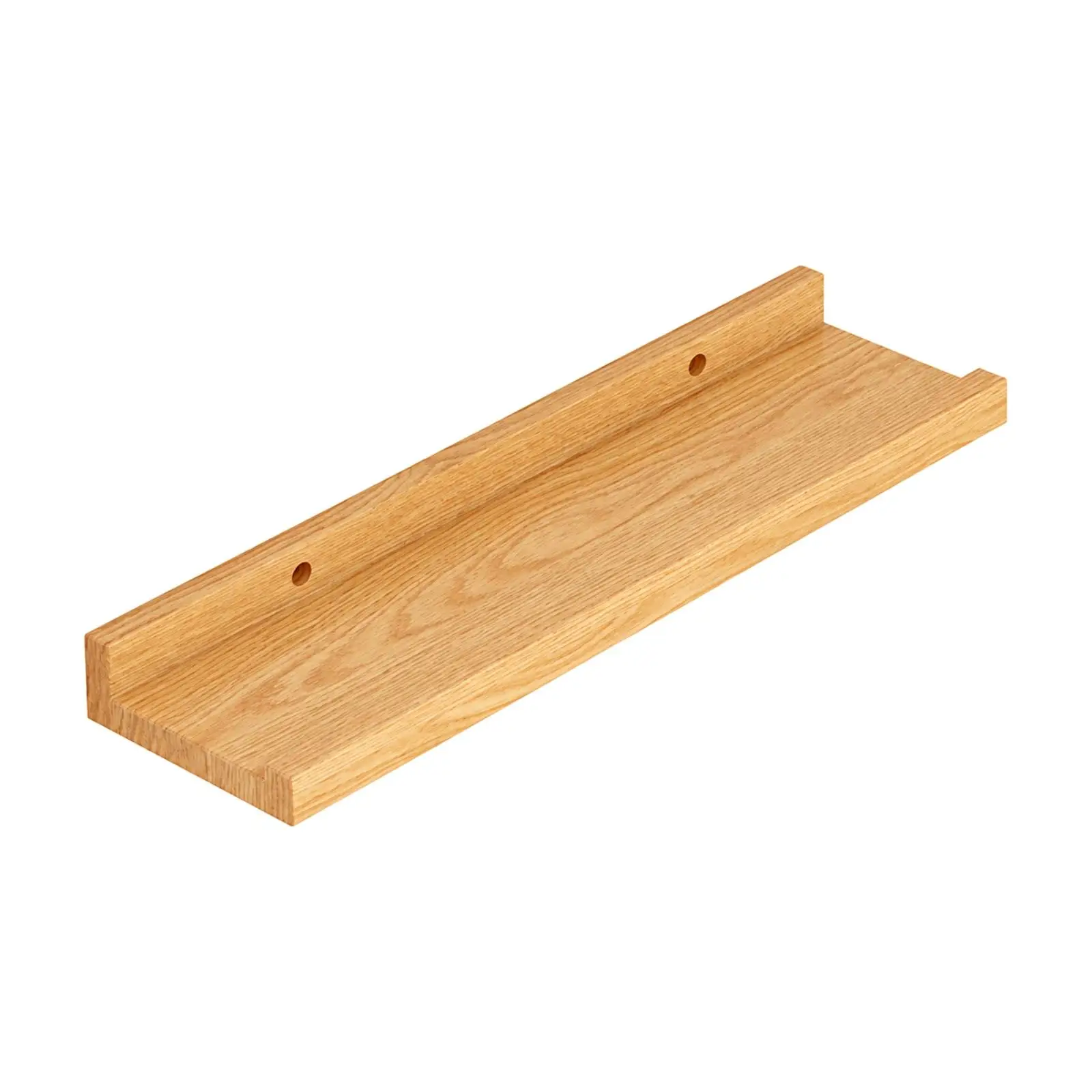 Wall Shelf with Retaining Rails Space-Saving Rectangular Wall Shelf with Raised Edges Versatile Easy to Install for Small Areas