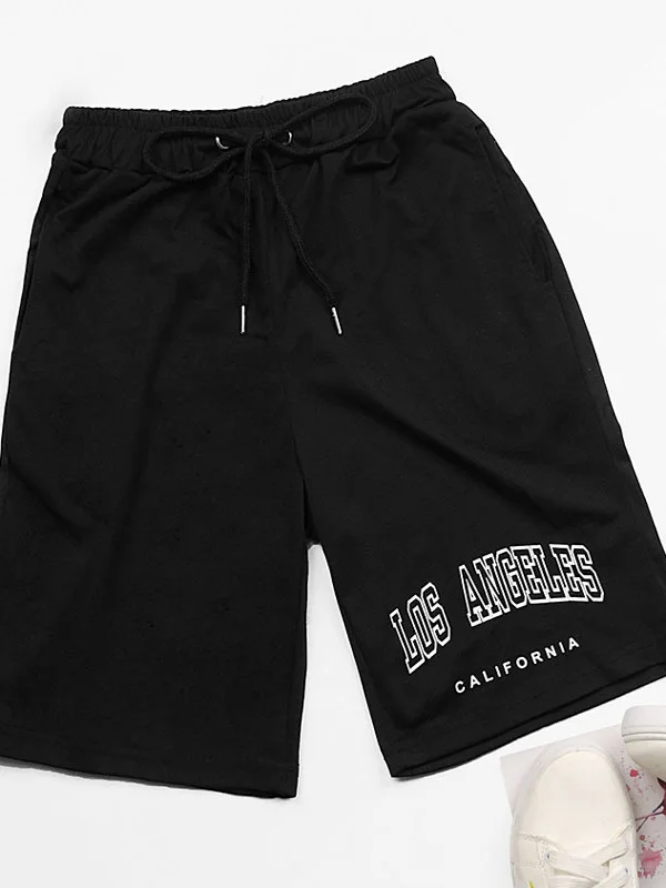 Vita media da uomo Casual orts Gamba dritta Estate Faion Abbigliamento quotidiano Diciotto pantaloni Non-Marca Vitali giovanile Sle