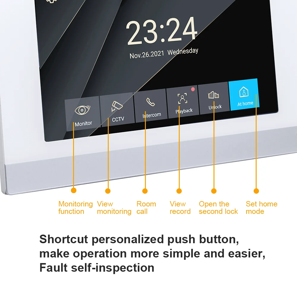 Tuya Smart Home WiFi Video Intercom, 7 Polegada Monitor, sistema de campainha, vídeo caseiro, telefone da porta com câmera, interfone para apartamento