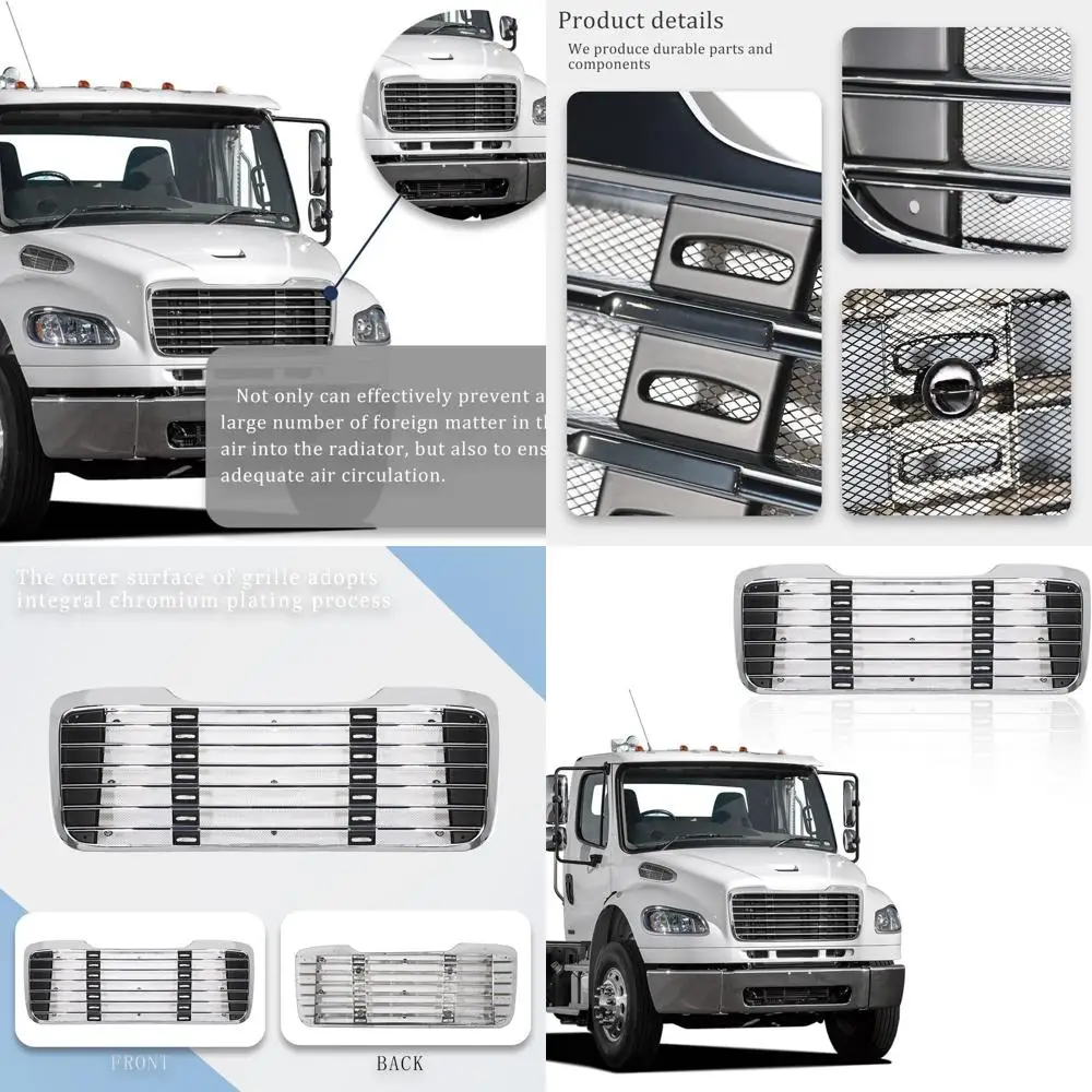 

Хромированная решетка радиатора переднего капота, совместимая с Freightliner M2 2004-2013 гг. (с экраном от ошибок)