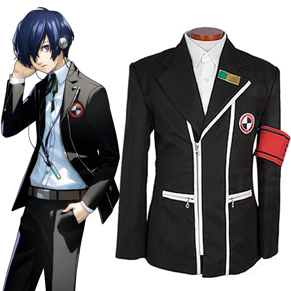 

IN STOCK PERSONA 3 P3 The Protagonist Minato Arisato Yuuki Makoto Yuki Cosplay Costume Gekkoukan School Uniform Outfit