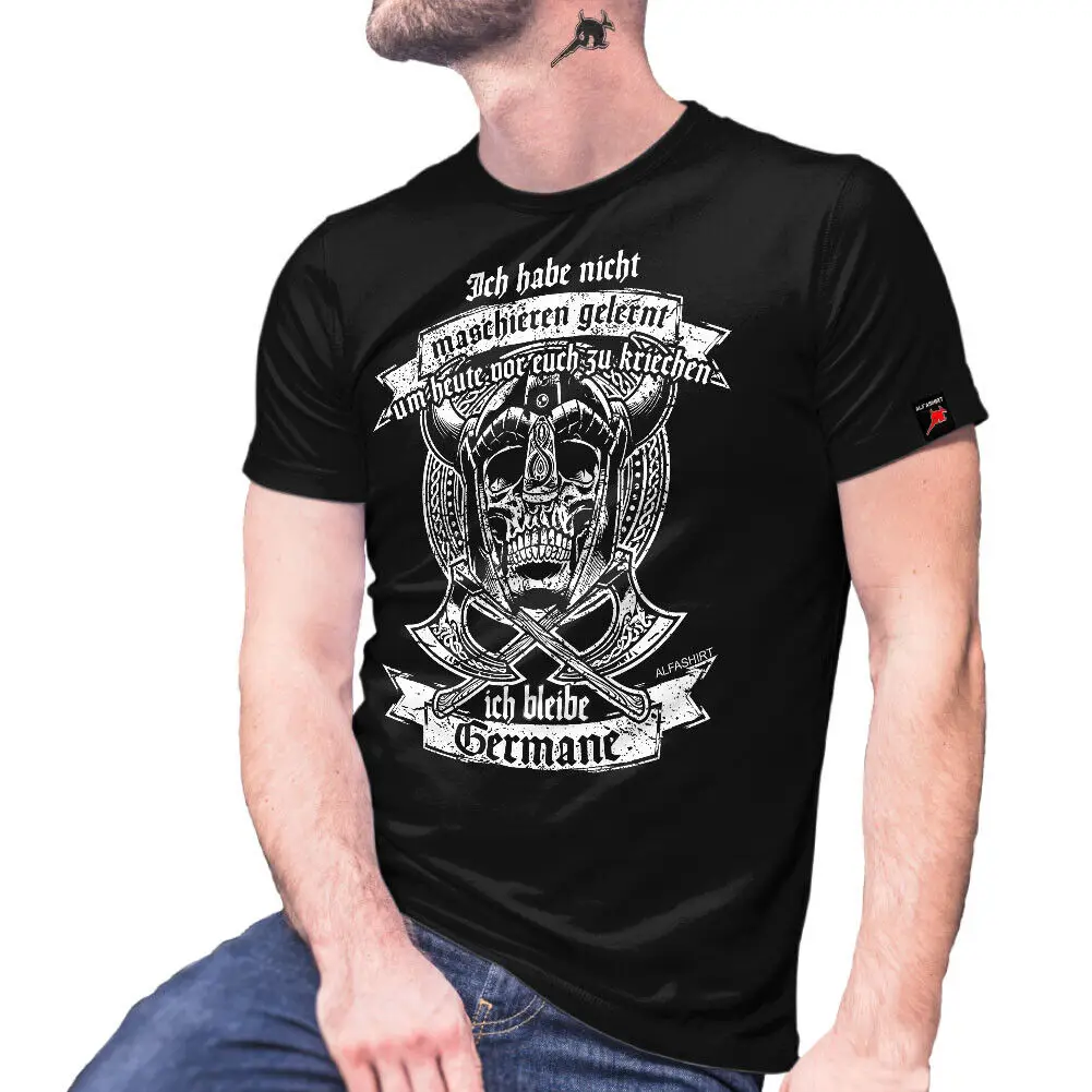 Pride Homeland Germany Nordic Warrior Quote Inscriptions T-Shirt 100% Cotton O-Neck Short Sleeve Summer Casual Mens T-shirt