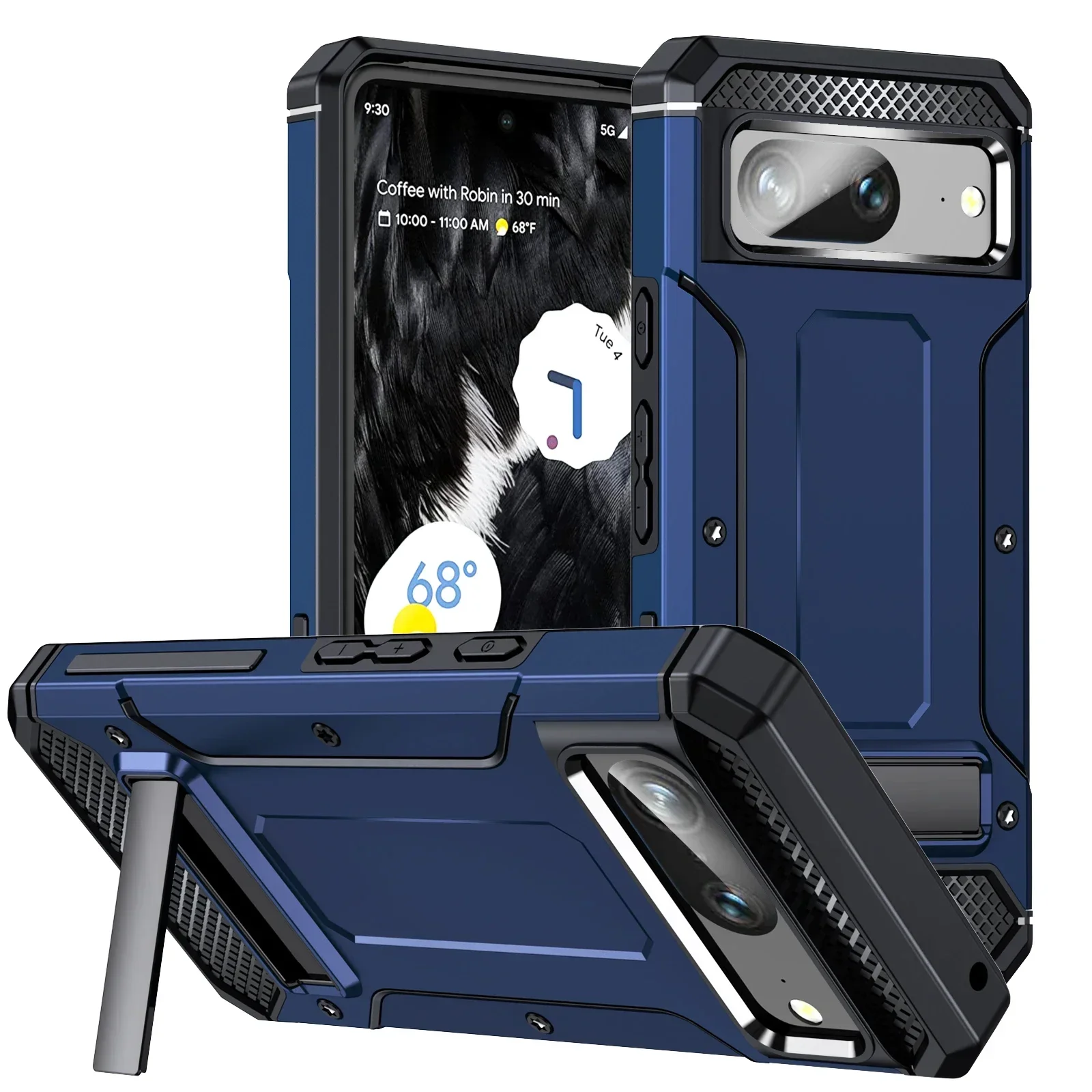 RapDuty-Coque de protection robuste antichoc avec support, étui pour Google Pixel 8 Pro, 8Pro, 7 Pro, 7A