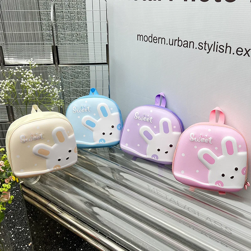

2026 New Rabbit Children's School Backpack Cartoon Eggshell Students Schoolbag Cow Large Capacity School Bags Kindergarten
