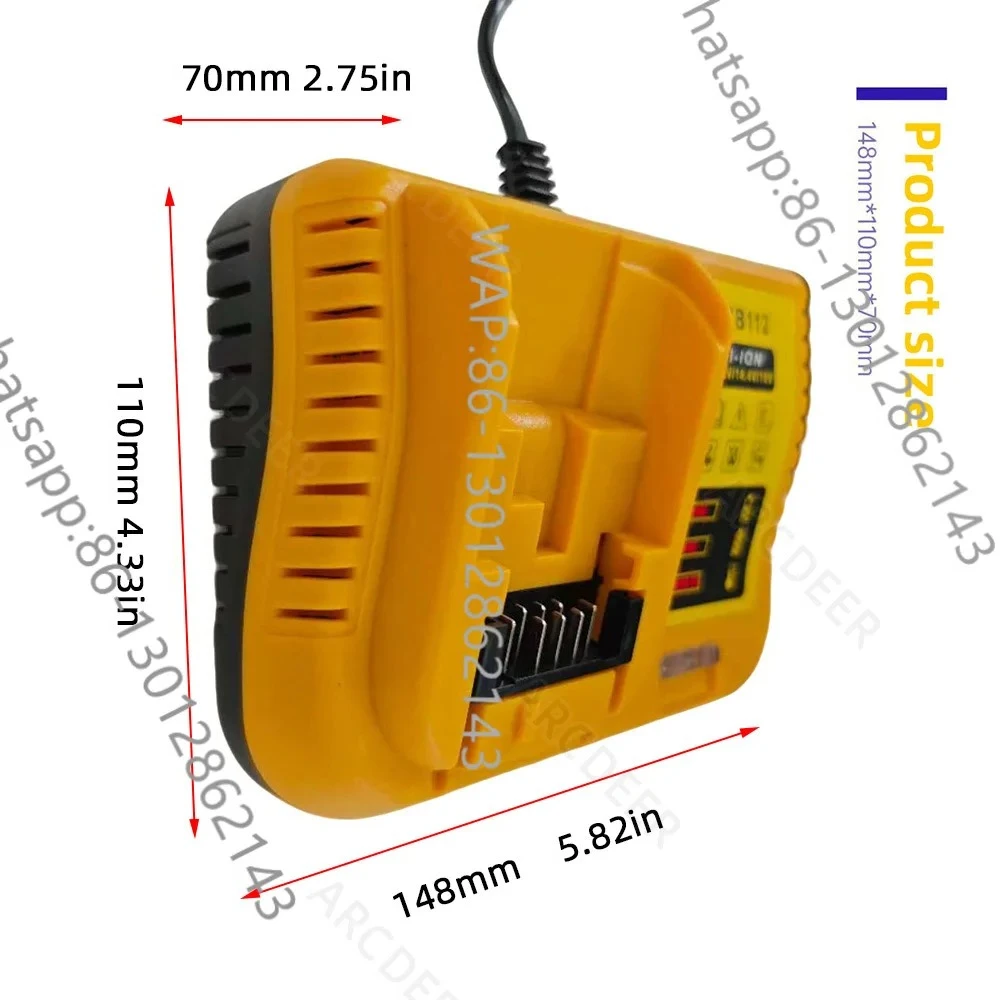 

DCB112 Battery Charger Replacement for Dewalt 12V 20V DCB206 DCB205 DCB204 DCB203 DCB120 Fast charging EU/US/UK/AU Plug