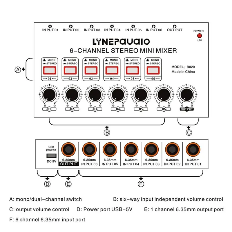 Classic-Mini 6-Channel Stereo - Audio And Music Mixer ulasan dan harga