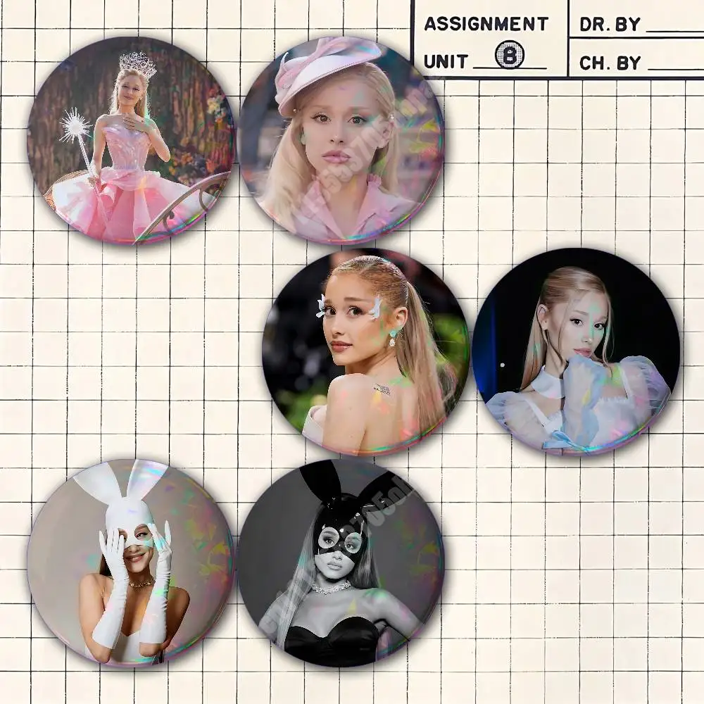 Pin Metálico Creativo A-Ariana G-Grande Dangerous Woman, Juego de 2 Piezas para Bolsos, Ropa y Accesorios, Regalo Original