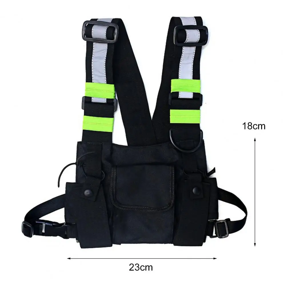 Fashion Streetwear Bag  Large Capacity Unisex Chest Bag  Multi-function Magic Sticker Vest Bag