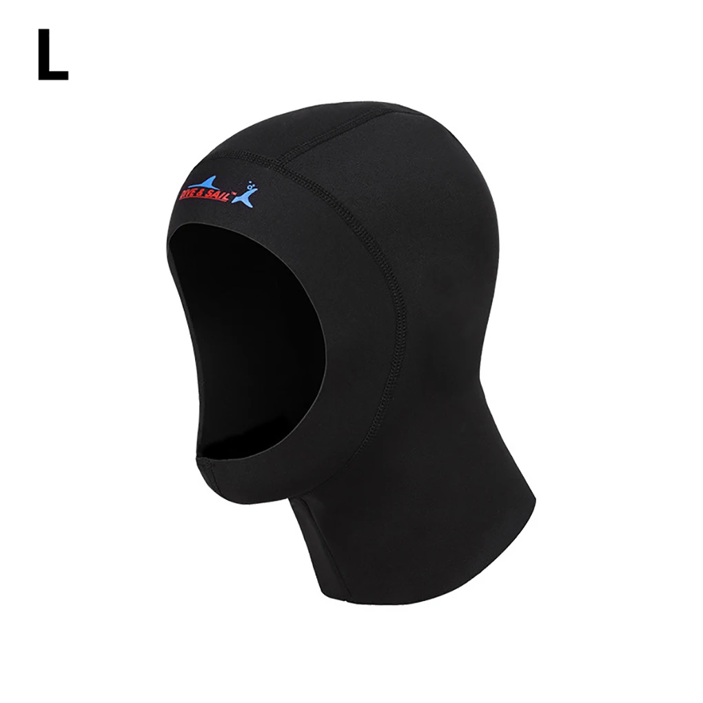 DIVE SAIL 1MM Diving Caps Thermal Hood Headgear Neck Cover with Shoulder Sun-proof Wetsuit Swim Cap for Men 【XL】