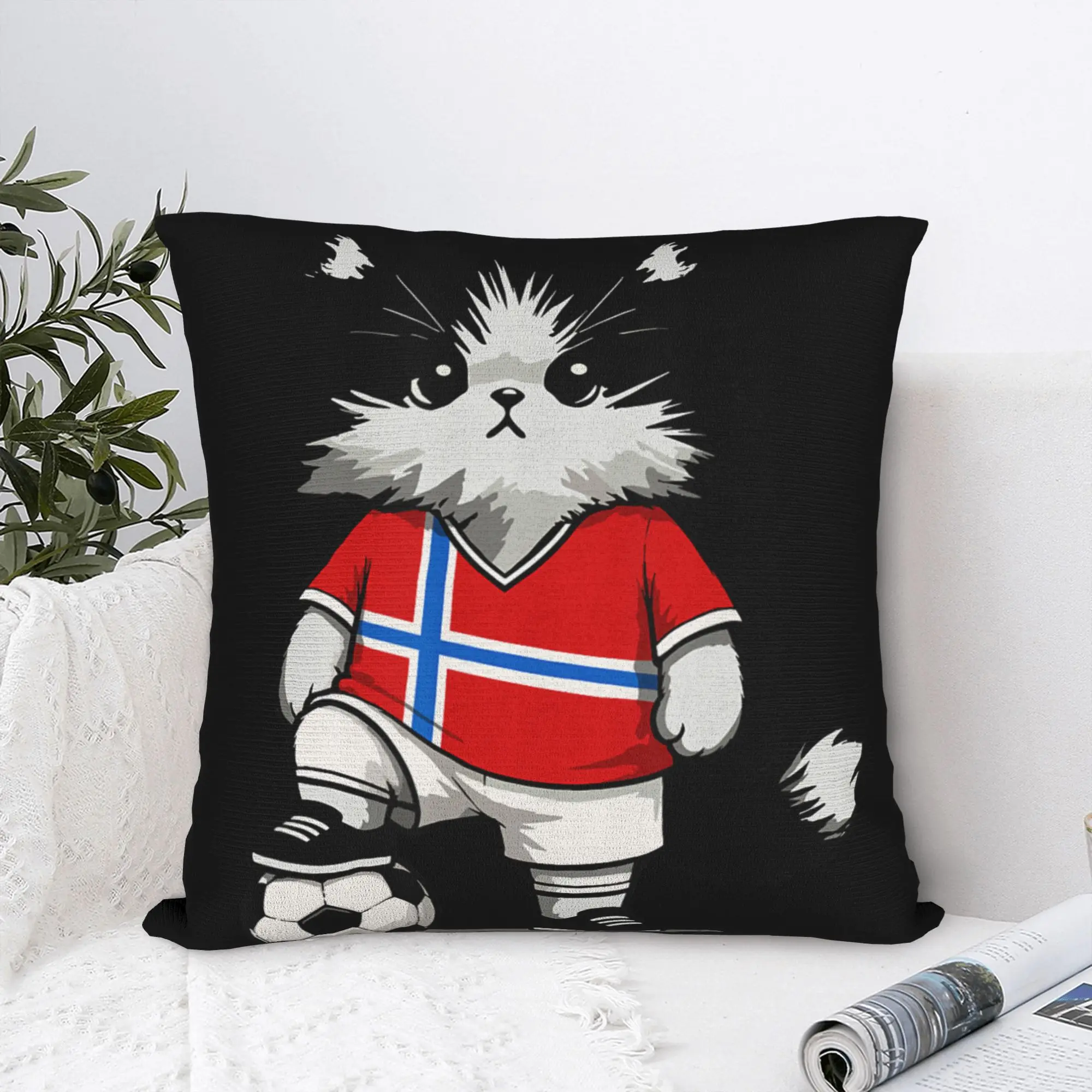 Norwegian Flag Norway Pillow Cover  Comfy Cushion Cover Kawaii Pillow Case For Wedding Party Home Decor