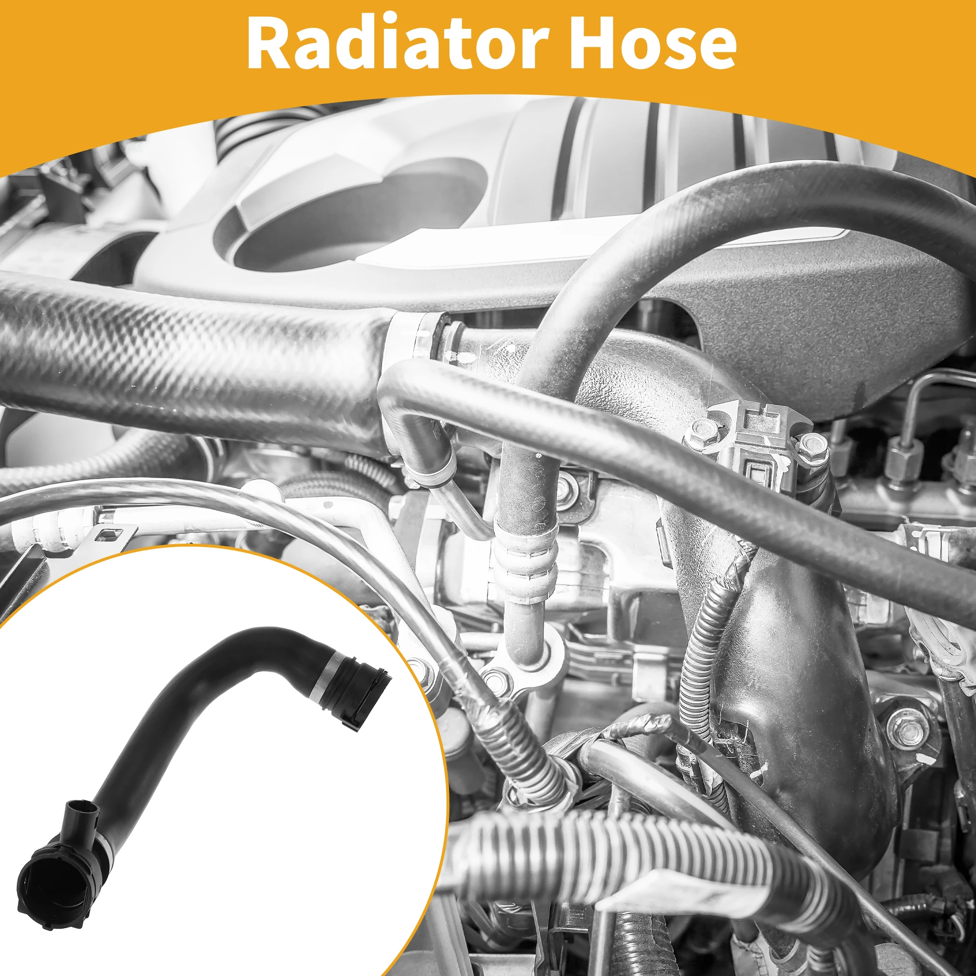 

UXCELL Radiator Hose No.11531436409 Lower Water Coolant Hose Pipe for BMW 3 Series E46 318i 318 Ci Rubber Black Good Sealing