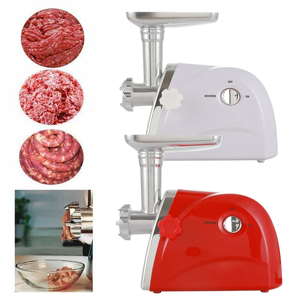 Stainless Steel Blade Kitchen DIY Tools 800W Red Household Meat Grinder