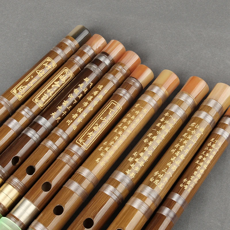 CDEFG Key Brown Flute Handmade Bamboo Flute Musical Instrument  Flute Dizi  With Line Also Suitable For Beginners