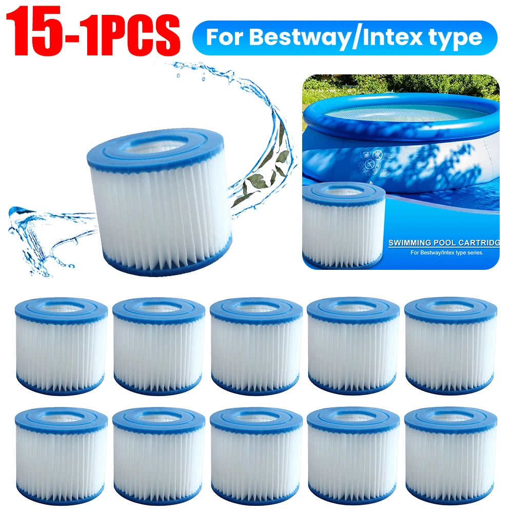 1-10Pcs Replacement Swimming Pool Filter for Flowclear Size VI Filter Cartridge Lay-Z-Spa for Intex Filter Replacement