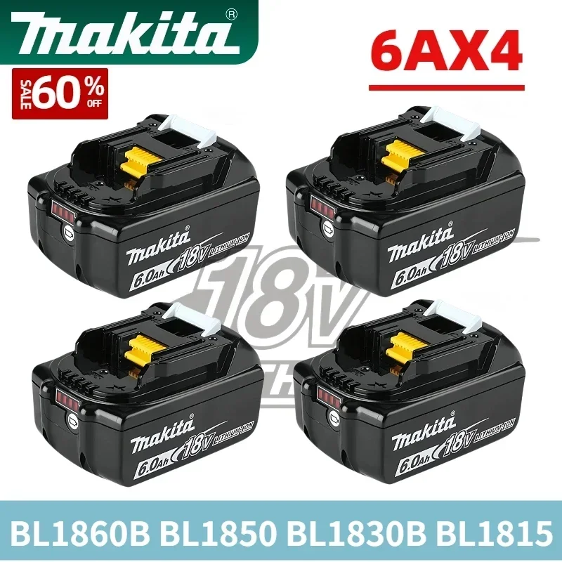 

Original Makita 18V Power Tools Battery, replaceable LED lithium Battery, for makita 18V 6.0Ah LXT BL1860 BL1850b BL1830 BL1815