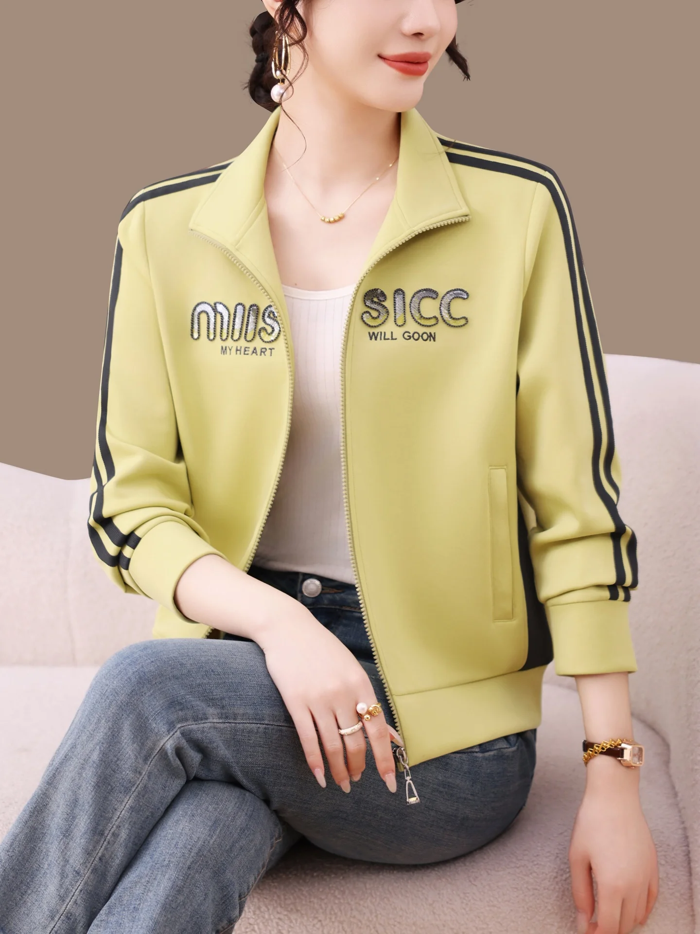 

Женский свободный кардиган из хлопка Ele Modal для весны и осени, повседневный свитер для женщин