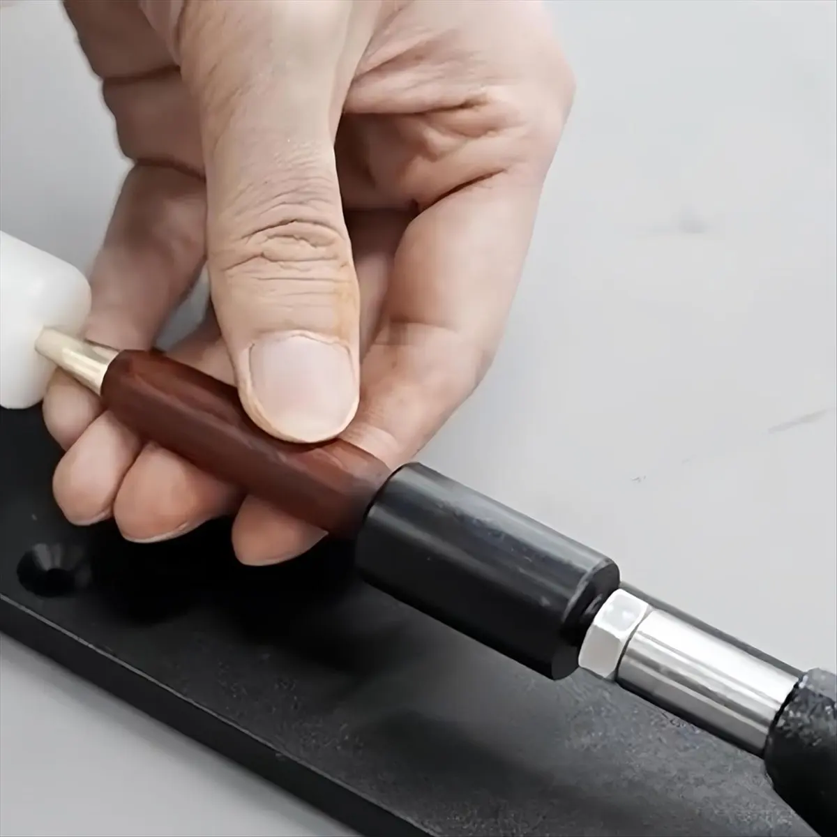 【WSFS】 2MT Pen Turning Mandrel, Stainless Steel Pen Making Kit Supplies, Woodworking Turning Tool Woodworking Lathe Accessory