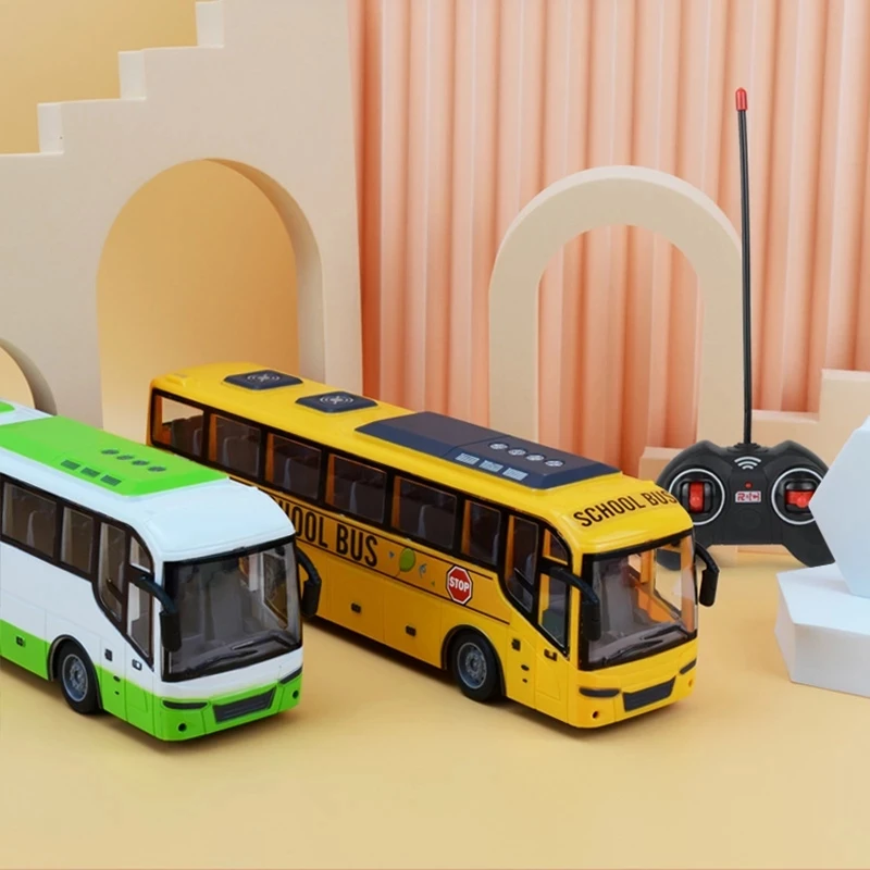 

2.4G Baby Light Travel RC Bus Electric School Toy Vehicle Miniature Double-Decker Bus Car Simulation Gifts Toys for children