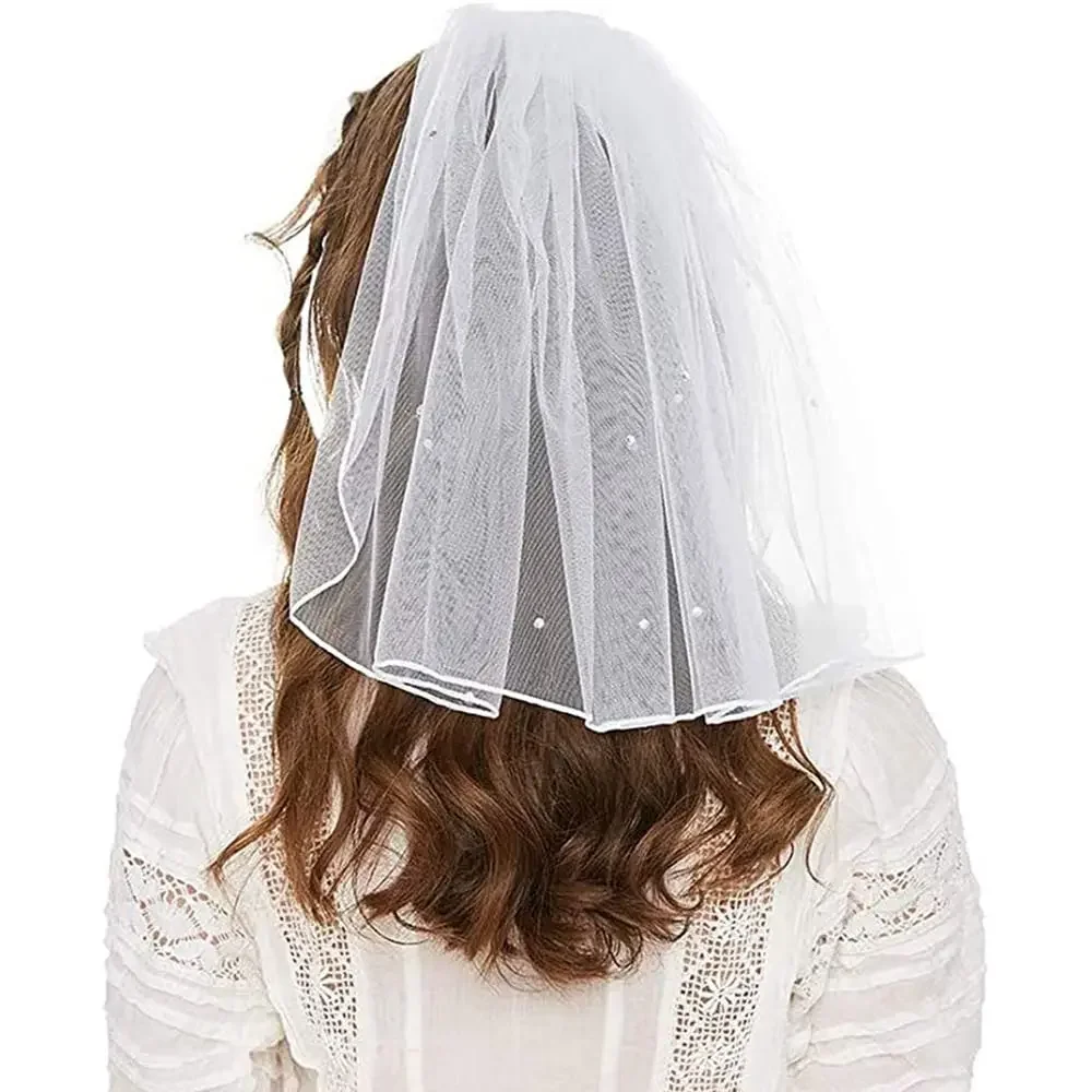 

Bridal Veil, 1 Tier Rhinestone Wedding Veil with Comb Women's Short Veils 2024