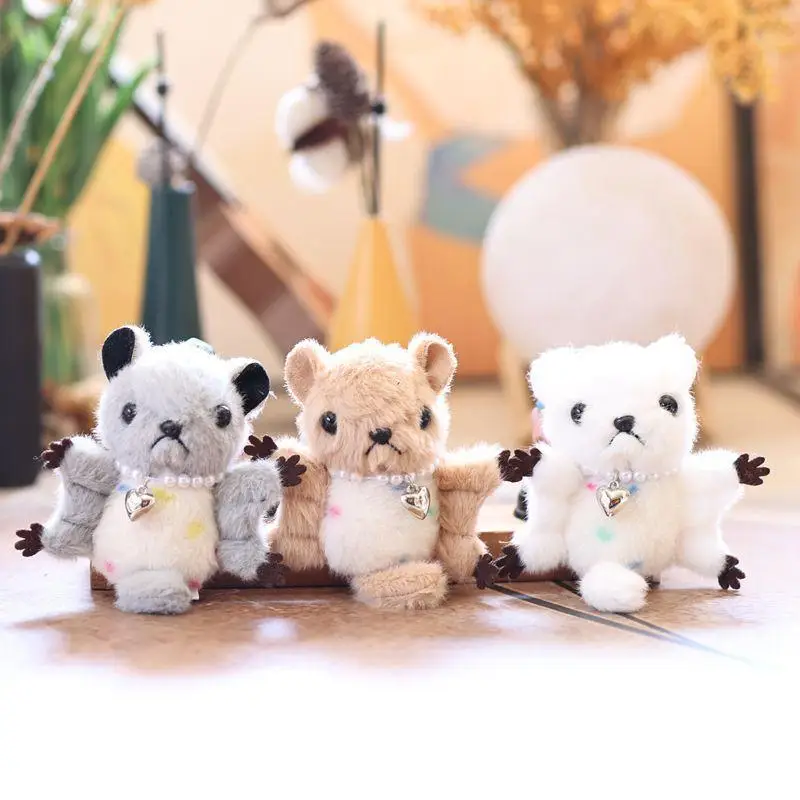 Cartoon Muscle Mosquito Plush Pendant 1Pcs Companion Doll Kids Soft Handmade Stuffed Toy for Room Ornament
