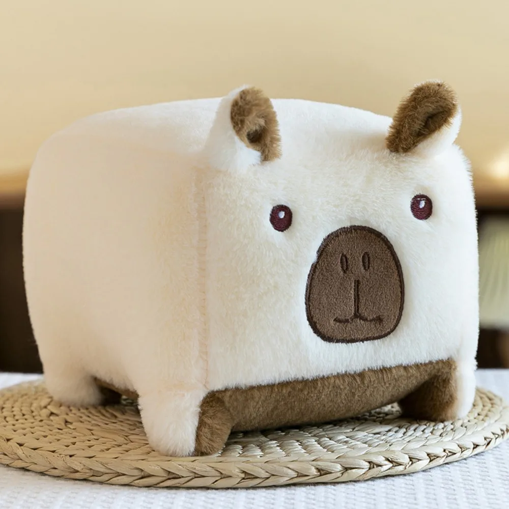 

Three Expressions Square Capybara Plush Toy Squint Shy Smile Block Capybara Pillow Stuffed Animal Lovely Capybara Plush Doll