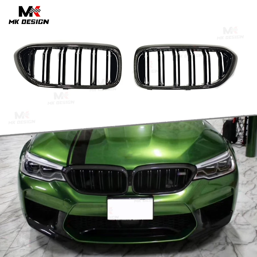 

Carbon Fiber Front Bumper Kidney Grill for BMW 5 Series F90 M5 G30 G38 F10 F18 Center Mesh Grille Car Accessories